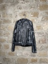 GALL vegan leather asym zip jacket